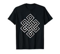 Hinduismo Budismo Tibetano Nudo Eterno Interminable Símbolo Celta Camiseta gráfica económica