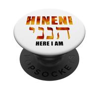 HINENI Here I Am - Hebrew Christian Faith Biblical PopSockets PopGrip Adhesivo