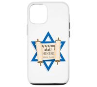 HINENI Here I Am - Hebrew Star of David Christian Faith Carcasa para iPhone 12/12 Pro
