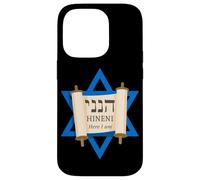 HINENI Here I Am - Hebrew Star of David Christian Faith Carcasa para iPhone 14 Pro