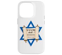 HINENI Here I Am - Hebrew Star of David Christian Faith Carcasa para iPhone 14 Pro