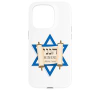 HINENI Here I Am - Hebrew Star of David Christian Faith Carcasa para iPhone 15 Pro