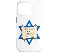 HINENI Here I Am - Hebrew Star of David Christian Faith Carcasa para iPhone 16 Pro
