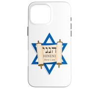 HINENI Here I Am - Hebrew Star of David Christian Faith Carcasa para iPhone 16 Pro MAX