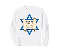 HINENI Here I Am - Hebrew Star of David Christian Faith Sudadera