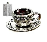 Hinge Head Miniature Door Pin Topper - Cup Art Hinge Head Topper Decorative