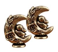 Hinge Heads - Bunny Topper | 2 piezas Mini Magnetic Door Decoration Brass Covers for Bedroom Closet Shelf Entryway Living Room Farmhouse Home Apartment Furniture Hardware