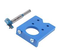 Hinge Hole Opener, 35mm Hinge Jig Drill Guide Set, Hinge Hole Opener Blue Accuracy Locator Door Drilling Guide Woodworking Tools Set for Cabinet Hinges Mounting Plates