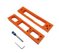 Hinge Jig, Lightweight Router Template for Door Hinges, ABS Anti-Slip Mounting Set, Easy-to-Use Woodworking Tool, Perfect for Beginners, Exterior e Interior Door Installation 23x5.5x2.5cm