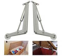 Hingex Bisagra de soporte de tapa de cierre suave resistente 250N, bisagras de pecho para caja de madera, baúl, banco, tapa pesada, bisagras de caja de juguetes, cierre suave, reducción lenta