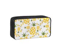 Hingor Estuche para lápices con diseño de piña, gran capacidad, estuche para lápices, suministros escolares, bonita caja de lápices