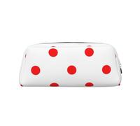 Hingor Neceser con cremallera para cosméticos, artículos de papelería, monedero, estuche de viaje con diseño de lunares, Silver, One Size, Bolsa para monedas