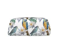 Hingor Parrots On Branches - Neceser con cremallera para cosméticos, papelería, bolso, estuche de viaje, Gold, Talla única, Bolsa para monedas