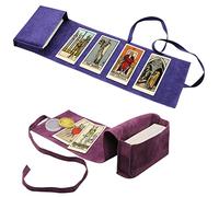 HINGTAI El Kit de 2 Bolsas para Tarjetas, Soporte de exhibición Solar,portatarjetas para Naipes y Cartas de Tarot, Cubierta de oráculo, Accesorios de Tarot