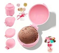 HINGTAI Juego de 4 moldes redondos con forma de corazón para cupcakes, mini moldes para cake pops, accesorios fáciles de hornear, regalos ideales para la cocina infantil