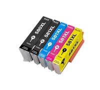 Hinicole 580 581 Compatible con Cartucho de Tinta TS9550 TS9551 TS705 TS9551C TR7550 TR8550 Tinta de Impresora(1 Set)