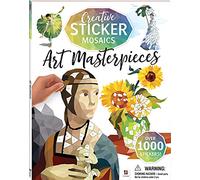 Hinkler Art Masterpieces Creative Sticker Mosaic | Libro de pegatinas de mosaico para adultos | Color por pegatinas | Pegatina por números | Arte de pegatinas