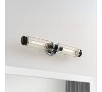 HINKLEY Aplique para baño, cromo, 2 luces, altura 61 cm, IP44