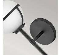 HINKLEY Aplique para baño Hollis, negro/opalino 1 luz
