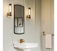 HINKLEY Aplique para baño, latón, 1 luz, altura 35 cm