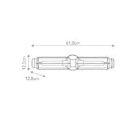 HINKLEY Aplique para baño, latón, 2 luces, altura 61 cm