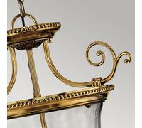 HINKLEY Colgante Cambridge latón/vidrio altura 53,3 cm True