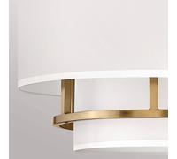 HINKLEY Lámpara colgante Graham Duo Mount 3 luces Ø 40,6cm, latón