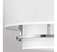 HINKLEY Lámpara colgante Graham Duo Mount 3 luces Ø 40,6cm níquel pulido True