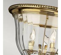 HINKLEY Plafón Cambridge, latón/vidrio, altura 33cm