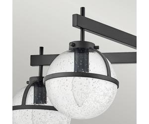 HINKLEY Plafón Hollis, 5 luces, negro/transparente