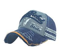 Hinleise Gorra de béisbol de los hombres Hip Hop sombrero ajustable punk sombrero apenado borde molienda hacer viejo sombrero