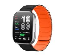 Hinnwer Correa 22mm Compatibles con Amazfit T-Rex 3 Pro 48mm/Balance 2/Bip 6/Balance/Bip 5/Bip 5 Unity/Cheetah Pro/Cheetah, Doble Magnética Silicona Pulsera Deportivo para Amazfit GTR 4 Negro Naranja