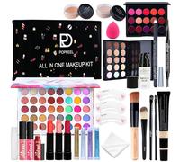 Hinourisha Kit Maquillaje Mujer, Set Regalo Maquillaje para Niñas Adolescentes Chica, Maletin Maquillaje Profesional con Paletas de Sombras de Ojos, Base de Maquillaje, Rímel, Gloss Labios#192