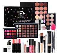 Hinourisha Kit Maquillaje Mujer, Set Regalo Maquillaje para Niñas Adolescentes Chica, Maletin Maquillaje Profesional con Paletas de Sombras de Ojos, Base de Maquillaje, Rímel, Gloss Labios#190