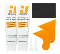 Hinrichs - Juego de 250 g, 2 espátulas de llenado de 250 g, 2 espátulas de pared, 2 boquillas y papel de lija para reparaciones y reparaciones rápidas