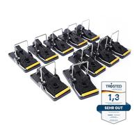 Hinrichs Trampas para Ratones 10 Piezas - Trampa para Ratones Reutilizable - Trampa de Plástico Negro - Trampas Higiénicas para Ratones - Trampa para Hogar y Jardín - Trampa Roedores - Trampas Ratas