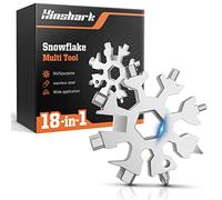Hinshark Regalos para hombres y mujeres - Herramienta múltiple de copo de nieve 18 en 1, gadgets portátiles de acero inoxidable para hombres, regalos secretos de Papá Noel para hombres