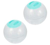 HINTRMENT 2 Balones de Ejercicio Silenciosas para Hámster y Ratones, Bolas de Plástico Azul para Entretenimiento y Ejercicio en Mascotas Pequeñas