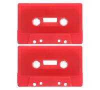 HINTRMENT 2 Casetes de Audio Vacíos Pequeños Rojos, Caja Retro para Almacenamiento y Decoración de Cintas de Casete, Accesorios para Manualidades y Fiestas Temáticas de Música Pop
