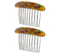 HINTRMENT 2 Pcs Peinetas Francesas Decorativas Textura de Mármol Peines Laterales para Peinados Elegantes y Fiestas, Diseño Cómodo y Duradero para Mujer