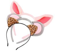 HINTRMENT 3 Diademas Decorativas Orejas de Animal de Tejido Flexible, Resistentes y Encantadoras para Eventos y Aplicación de Maquillaje