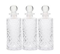 HINTRMENT 3 Piezas Botellas Difusoras de Vidrio Transparentes 150ml para Aromaterapia Hogar, Frascos Vacíos para Fragancias, Decoración y Purificación del Ambiente