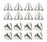 HINTRMENT 300 Piezas de Tachuelas Cónicas de Plástico Ccb Color Plata para Ropa y Faldas, Decorativas Base Plana Ideales para Decoración Punk y Accesorios DIY