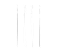 HINTRMENT 4 Agujas para Hacer Cuentas DIY Superfinas 0,6 X 130 Mm, Agujas Abiertas para Abalorios, Herramienta Metálica Pulida para Bordar y Manualidades, Pack de 4 Unidades