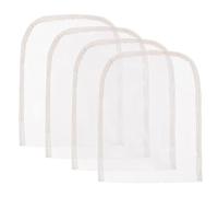 HINTRMENT 4 Piezas Base de Red de Encaje para Hacer Pelucas Delantera, Color Marrón Oscuro 4x4, Red de Encaje para Peluca Diy, Ligera y Resistente, Adecuada para Fiestas y Bodas