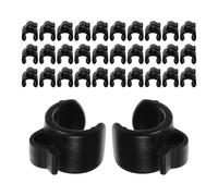 HINTRMENT 50 Clips para Cables de Micrófono Negro de Plástico Soporte Estable y Diámetro de 25mm, Organizador Adecuado para Trípodes en Estudios y Espacios de Trabajo