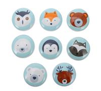 HINTRMENT 8 Pomos de Cerámica Fáciles de Instalar y Decoración Varios estilos Diseño de Dibujos Animados para Armarios y Cajones Ideales para Muebles Infantiles Varios estilos