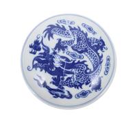 HINTRMENT Almohadilla de Tinta Roja para Pintura China, Bloc de Tinta Cerámica de 9 Cm, Reutilizable y Portátil para Caligrafía y Sellos de Arte Tradicional