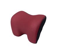 HINTRMENT Almohadilla Ergonómica Cojín de Apoyo para Cuello y Cabeza para Reposacabezas de Coche Espuma Viscoelástica Roja de 28x23 Cm, Minimiza el Dolor Cervical