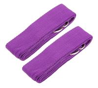 HINTRMENT Bandas de Yoga Inelásticas 2 Unidades 183 Cm Correa de Estiramiento Profesional de Poliéster Morado para Entrenamiento Doméstico y Pilates Fitness